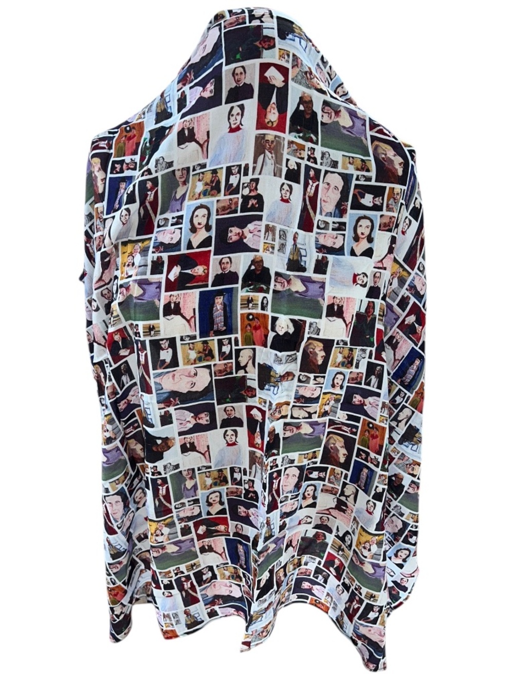 Jewish Museum Chantelle Joffee womens portraits scarf 36 sq rayon art to wear